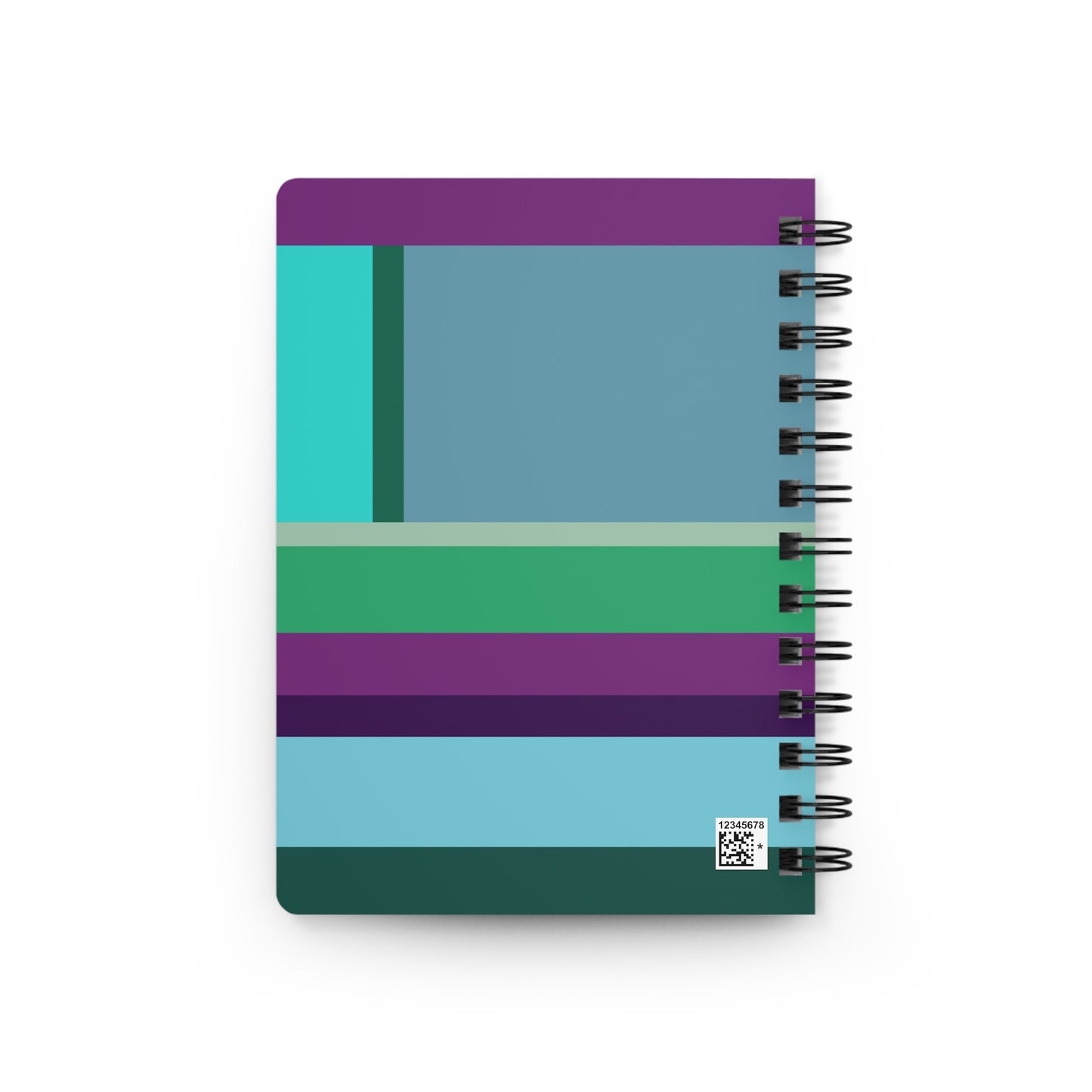 Spectrum Blocks Spiral Notebook – Teal & Violet Abstract