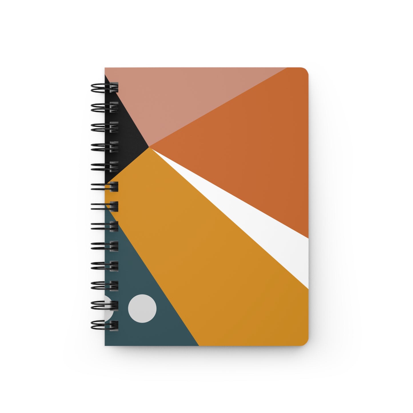 Modern Geometric Spiral Bound Journal | Stylish Notebook for Creative Writing, Sketching, Gift for Artists, Minimalist Stationery