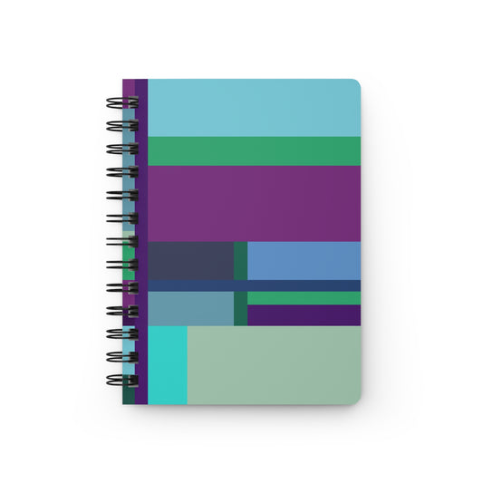 Spectrum Blocks Spiral Notebook – Teal & Violet Abstract
