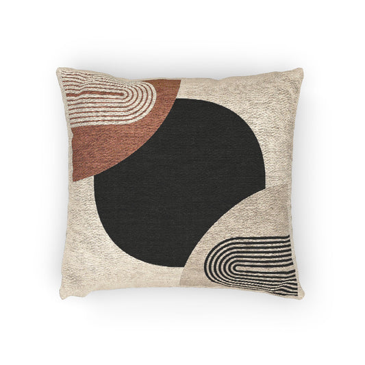 Dual Harmony – Geometric Woven Throw Pillow