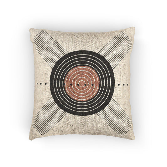 Orbit Luxe – Geometric Woven Throw Pillow