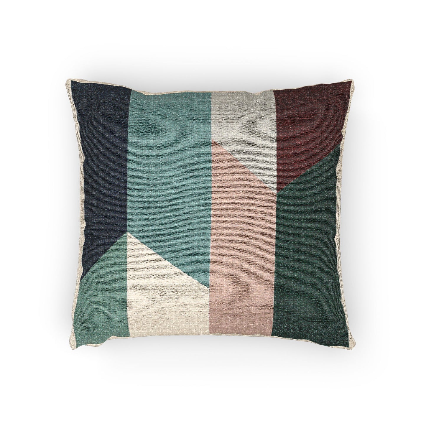 Color Grid Throw Pillow – Muted & Bold Geometry in Eight Blocks