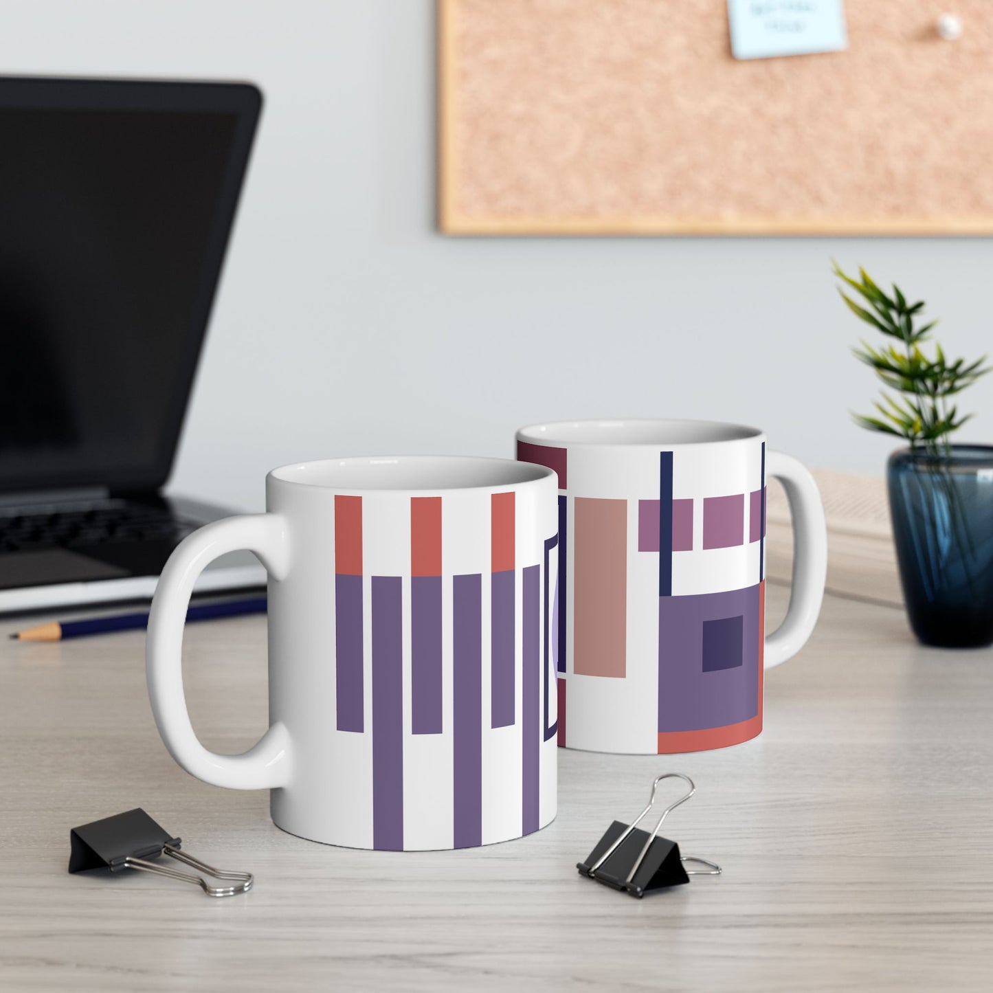 Purple Blocks & Cozy Coffee Mug | 11 oz Mug