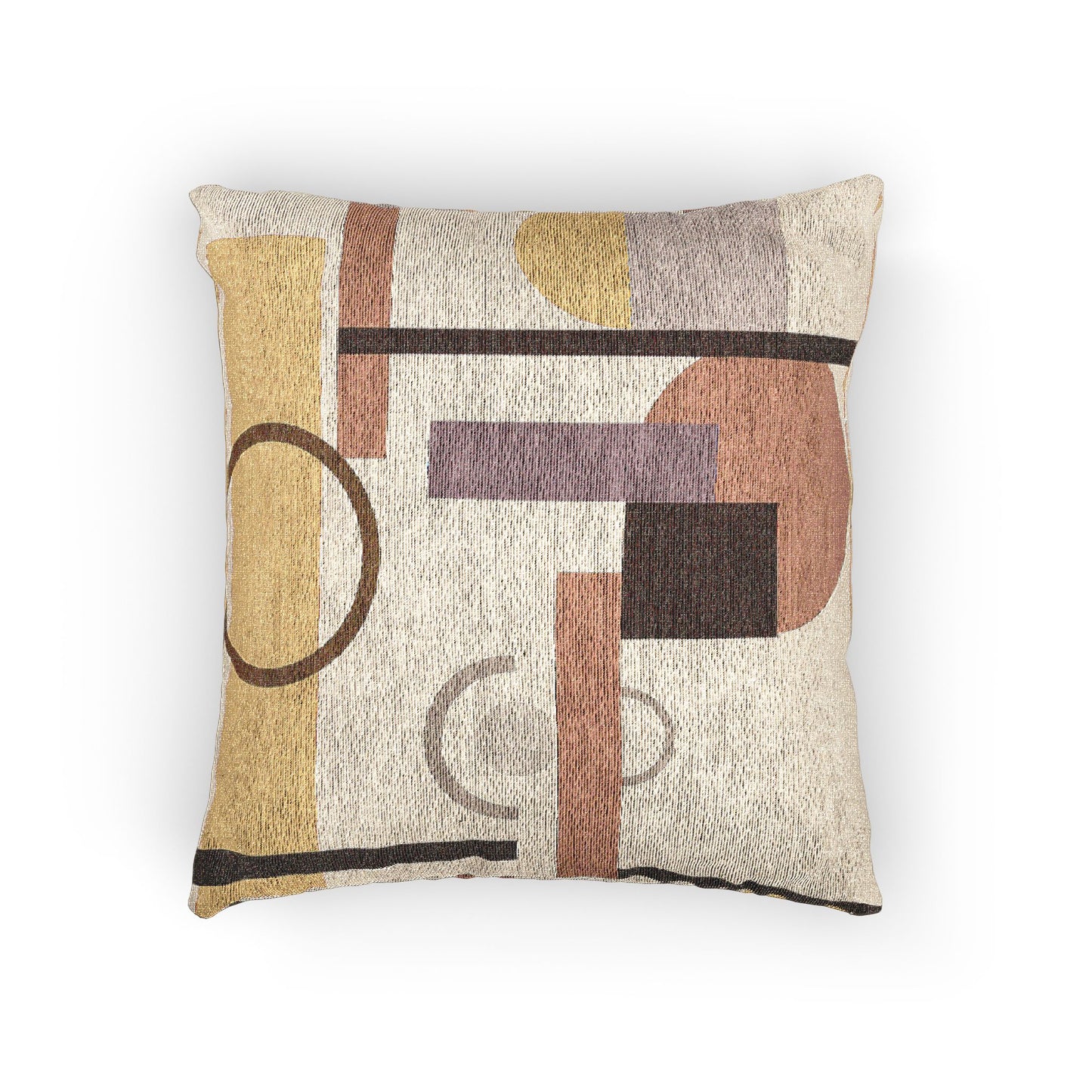 Modern Abstract Geometric Throw Pillow | Minimalist Earth Tone Accent Cushion for Home Decor
