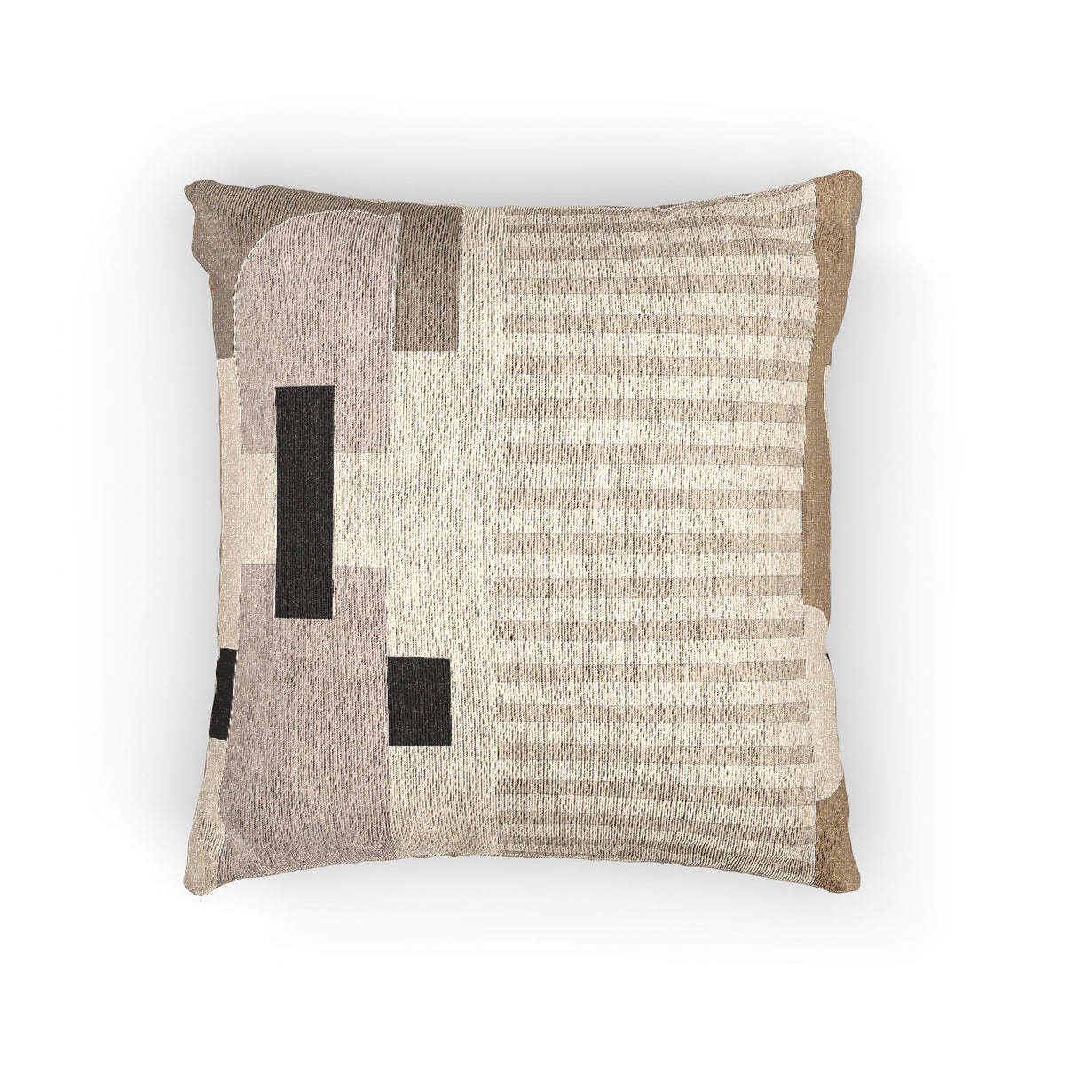 Neutral Geometric Throw Pillow – Modern Textured Accent