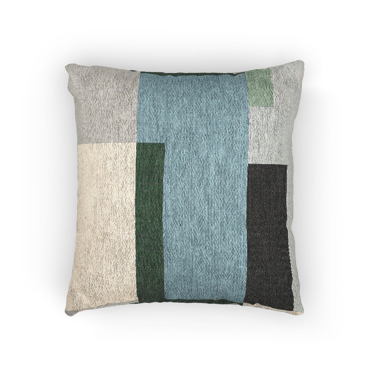 Cool Tones Geometric Throw Pillow | Urban Abstract Rectangle Cushion | Textured Modern Decor