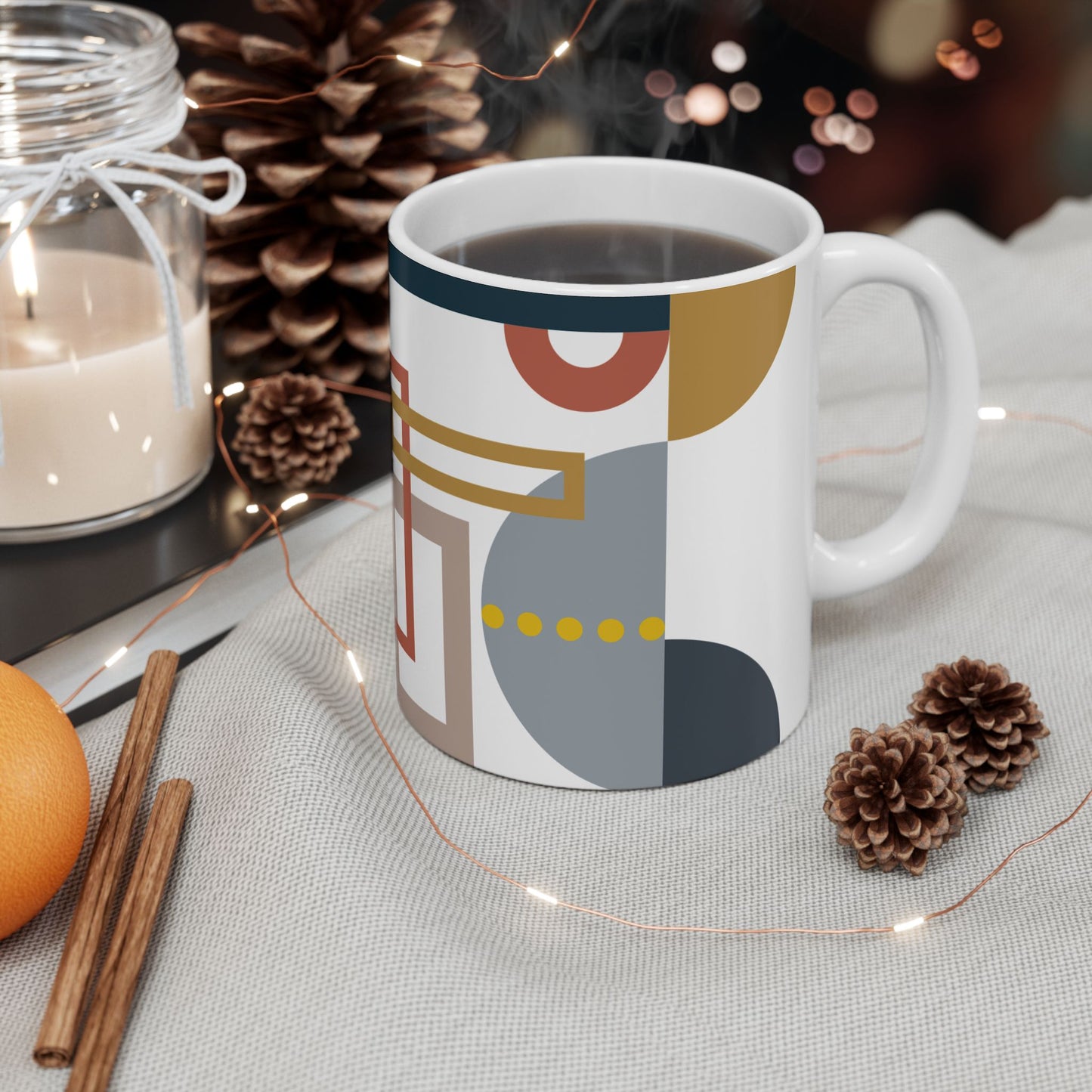 Abstract Shapes & Lines Coffee Mug | 11 oz Mug