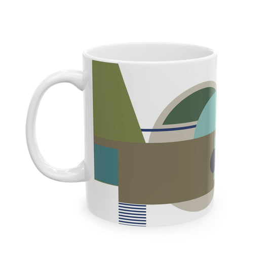 Mid-Century Geometric Abstract Coffee Mug | Mid-Century Kitchenware | 11 oz Mug