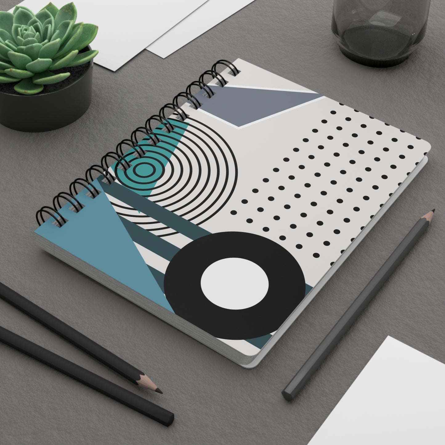 Geometric Balance Spiral Notebook