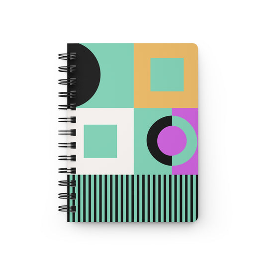 Grid Spectrum Spiral Notebook