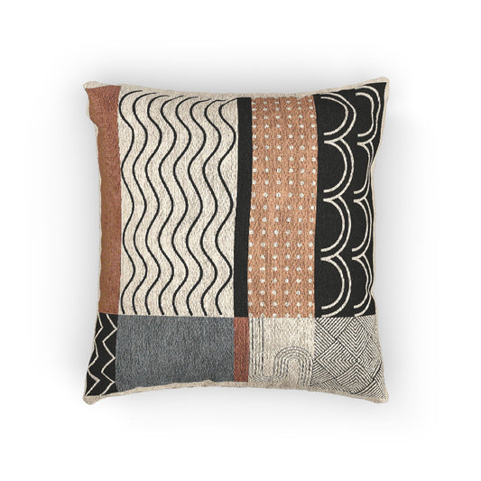 Modern Eclectic Patchwork – Woven Throw Pillow