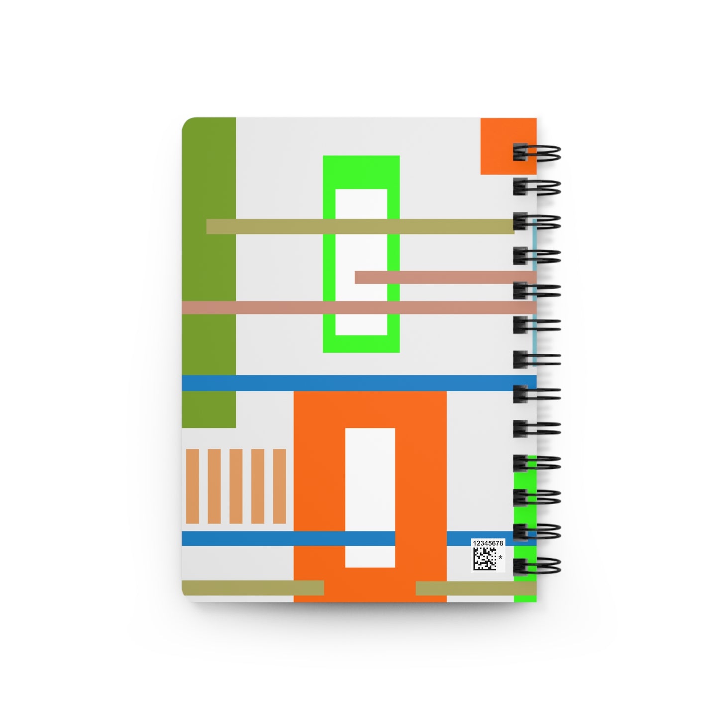 Cozy Geometric Abstract Spiral Notebook