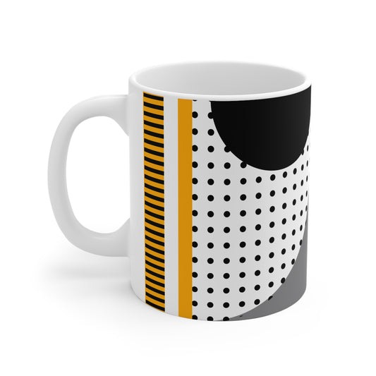 Signal & Shadow – Abstract Stripe Mug