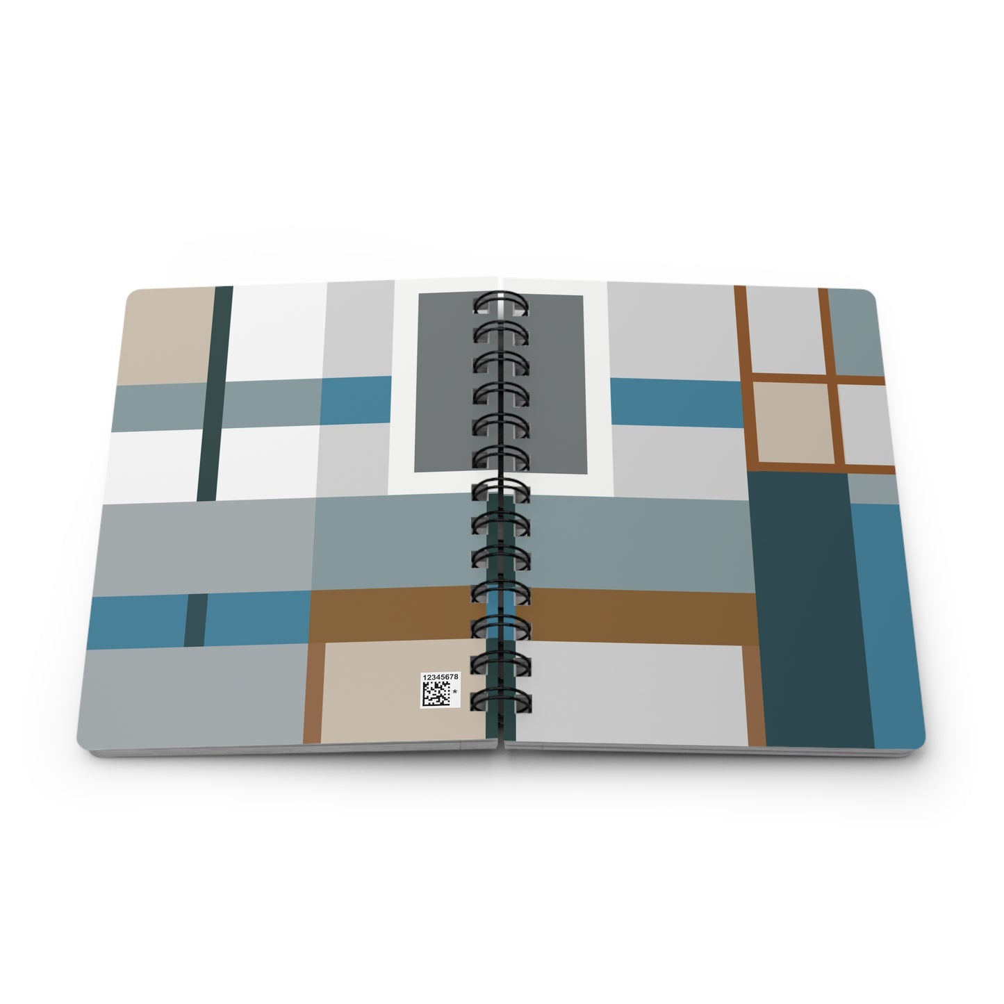 Modern Geometric Abstract Spiral Notebook