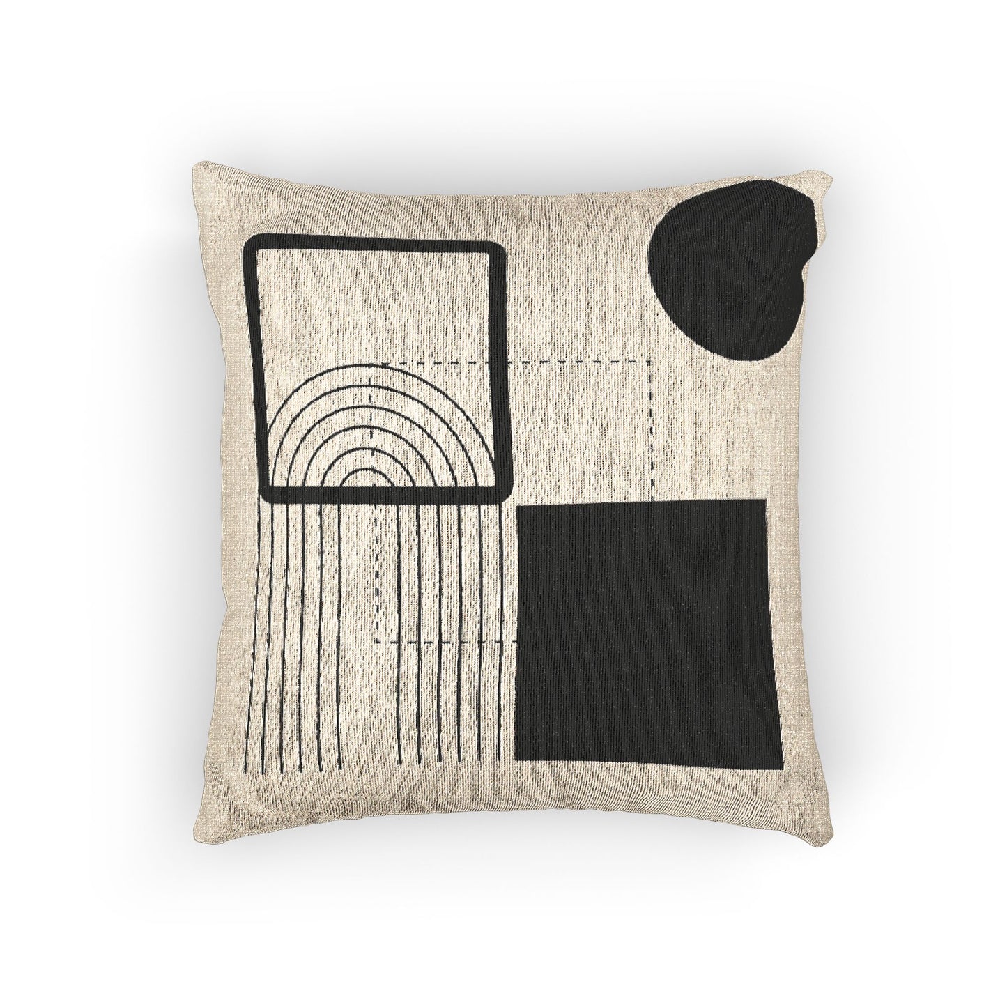 Abstract Minimalism – Geometric Woven Throw Pillow