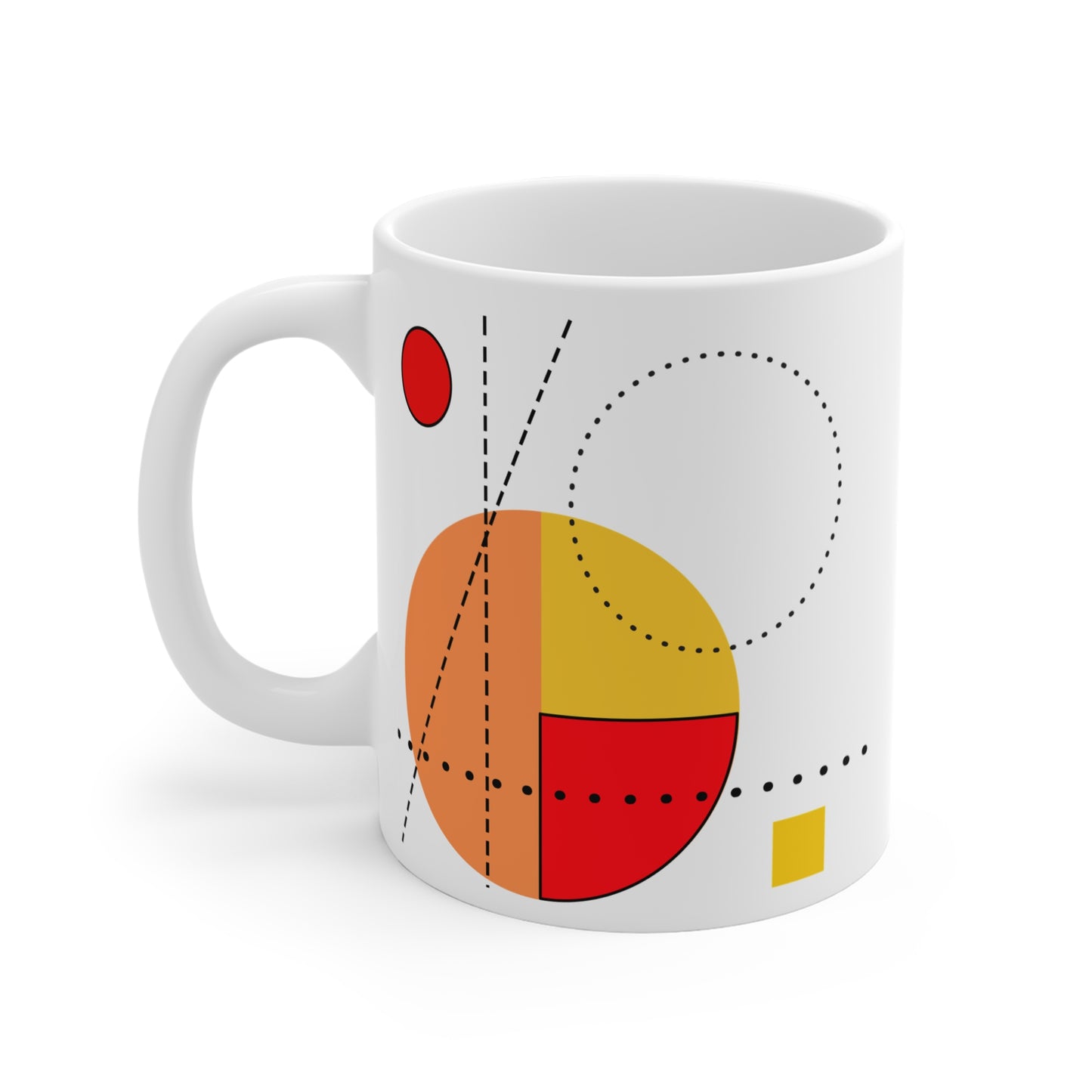 Abstract Geometric Shapes Mug – Modern Design in Bold Colors