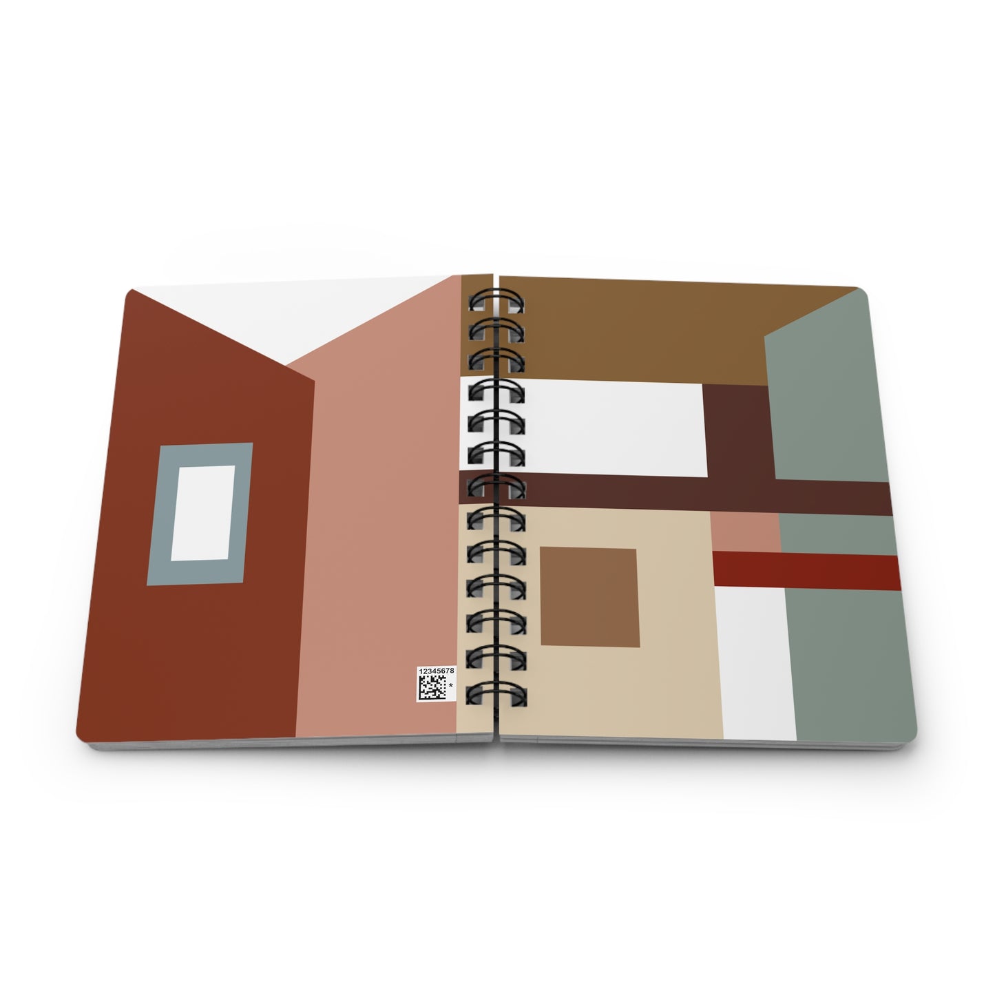 Gallery Wall Geometric Art Journal - Autumnal & Neutral Hues | Stylish Notebook for Creative Writing, Sketching, Gift for Artists, Minimalist Stationery