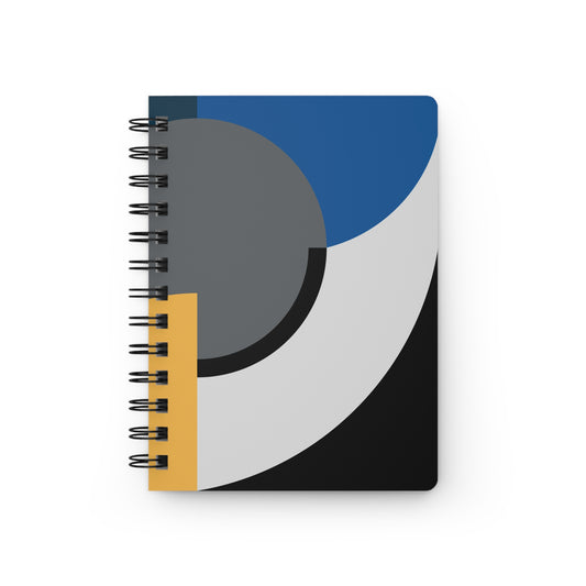 Mid-century Modern Spiral Bound Journal | Sophisticated, high-contrast palette | Minimalist MCM Stationery