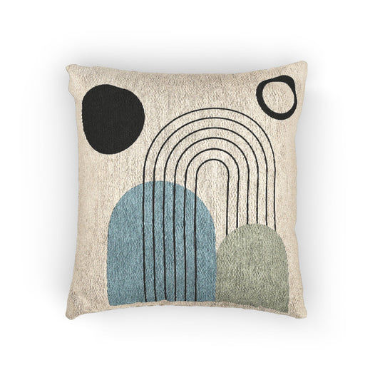 Modern Silhouettes – Geometric Woven Throw Pillow