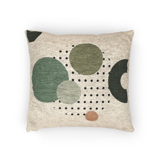 Orbital Harmony Throw Pillow – A Study in Shape and Contrast