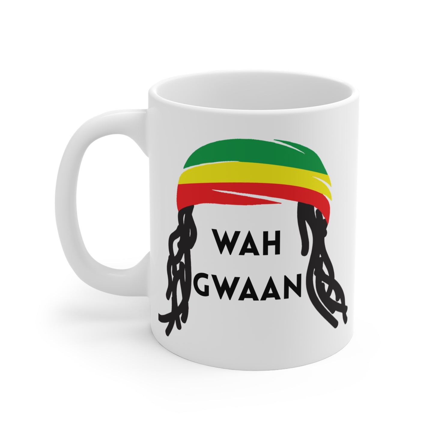 “Dreadlock Spirit” – Ceramic Mug with Colorful Headband Design