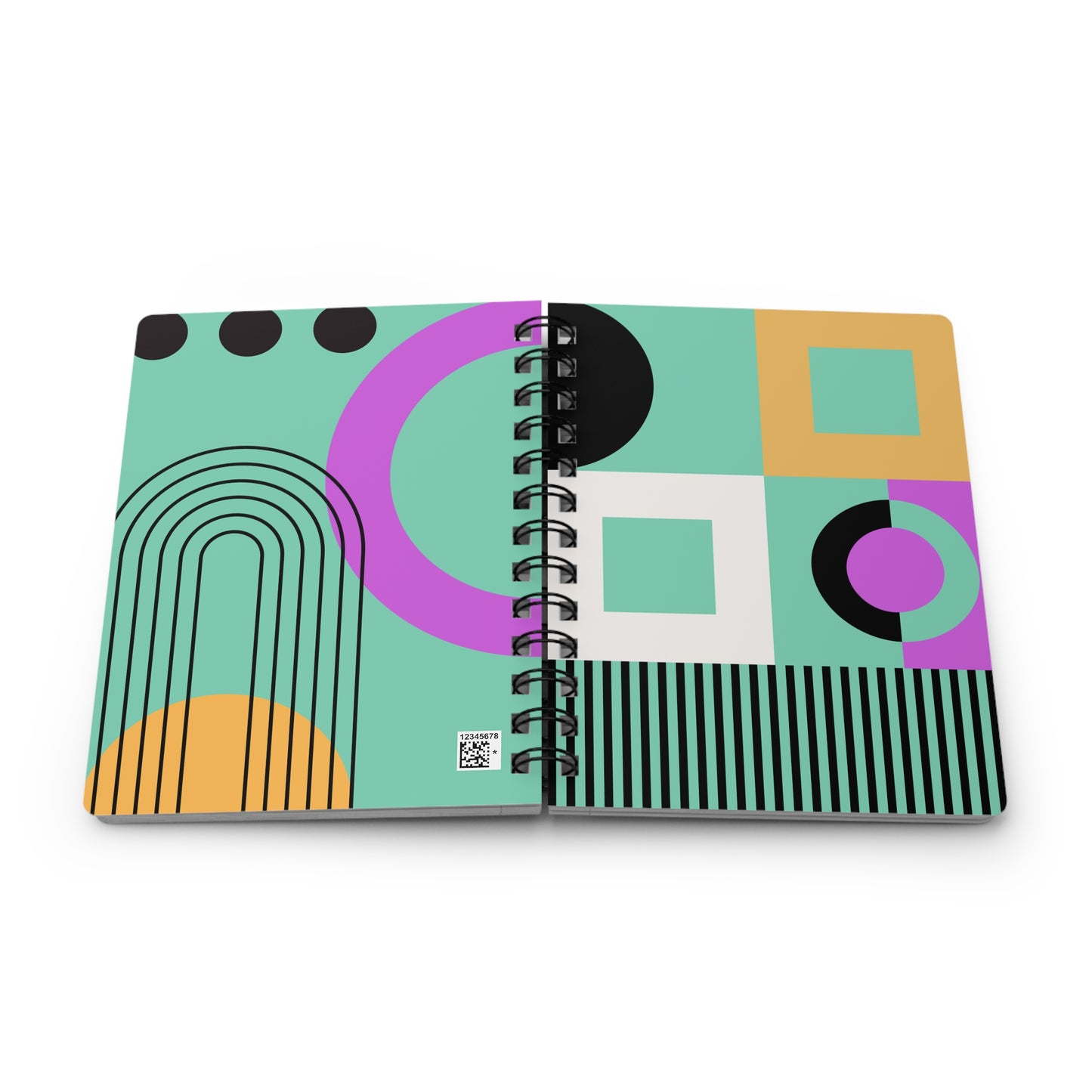 Grid Spectrum Spiral Notebook