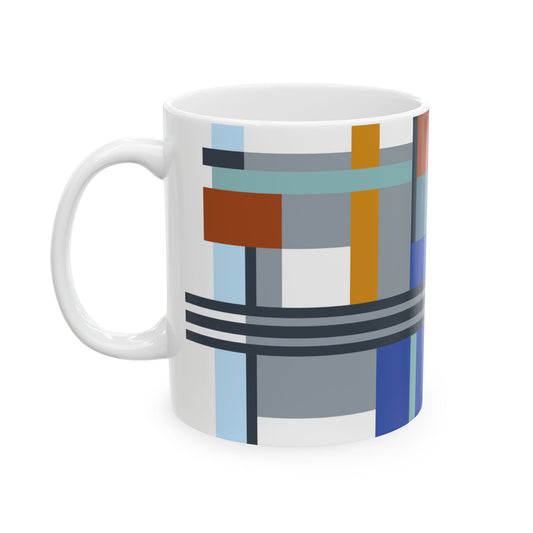 Bauhaus Abstract Grid Coffee Mug | 11 oz Mug