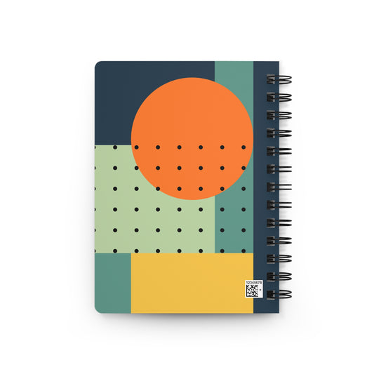Orbit & Form: Modern Geometric Spiral Notebook
