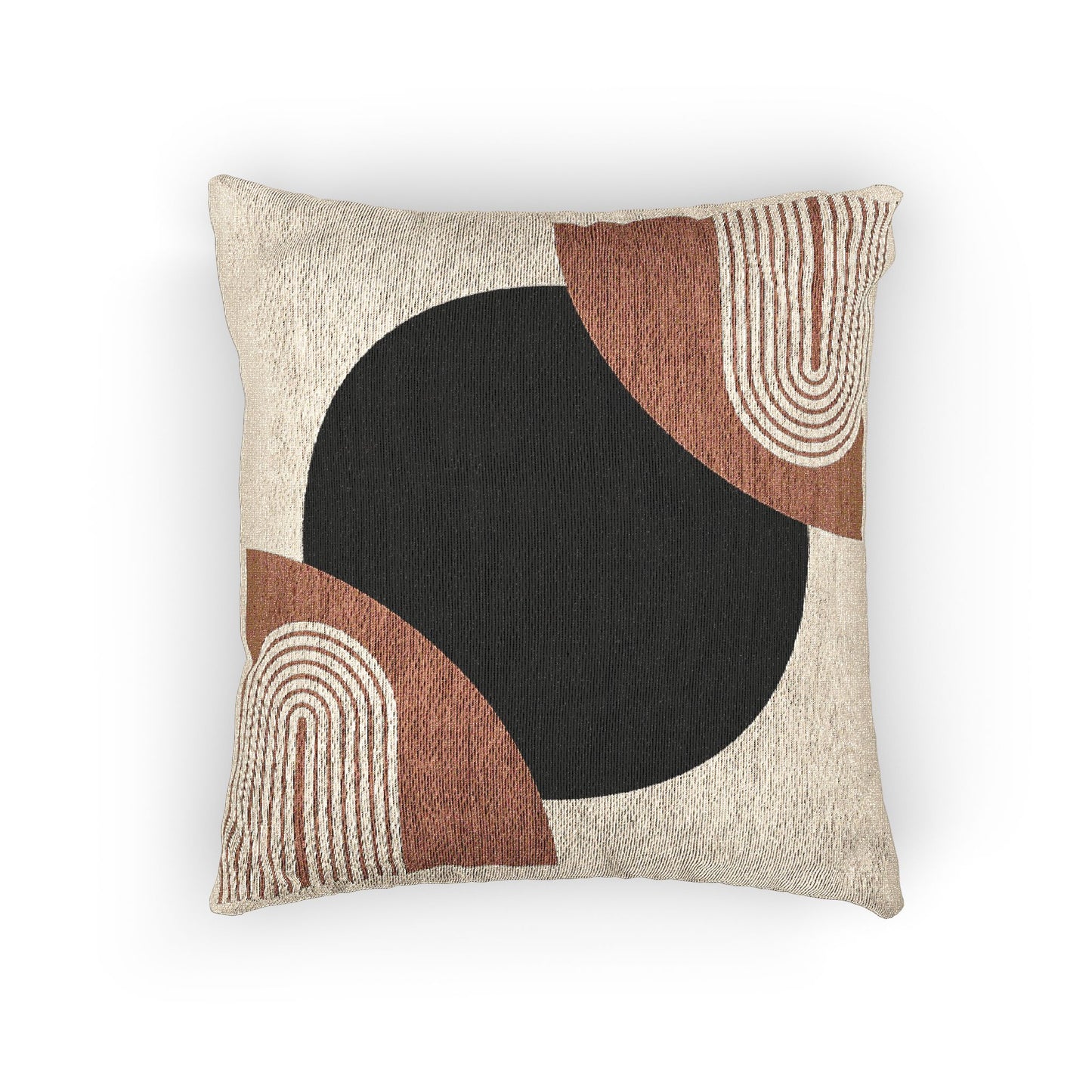 Golden Arches – Geometric Woven Throw Pillow